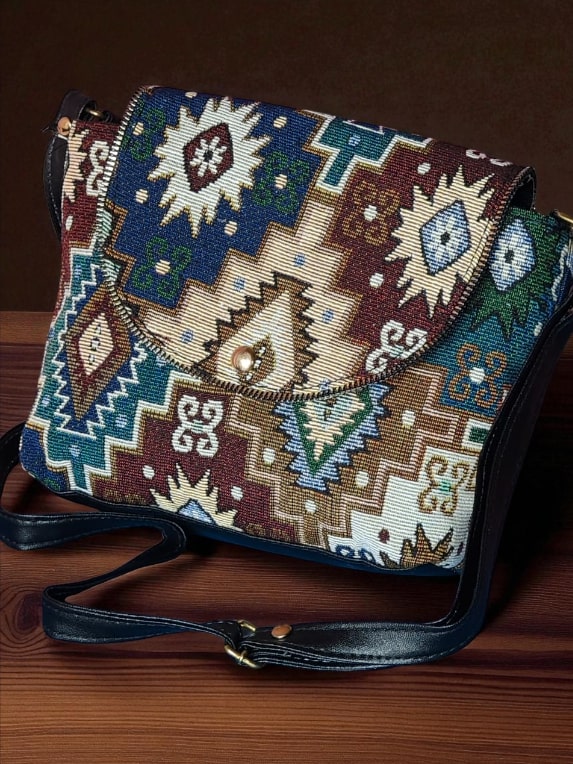 Vibrant Tapestry Sling Bag for Women | Ethnic Boho Crossbody Purse