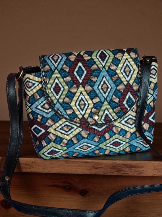 Vibrant Tapestry Sling Bag for Women | Stylish Boho Crossbody Purse