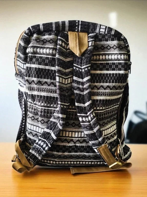Tribal Print Hemp Backpack for Men & Women | Stylish Eco-Friendly School, Travel & Laptop Bag-Backpack-NONO & LULI-NONO & LULI