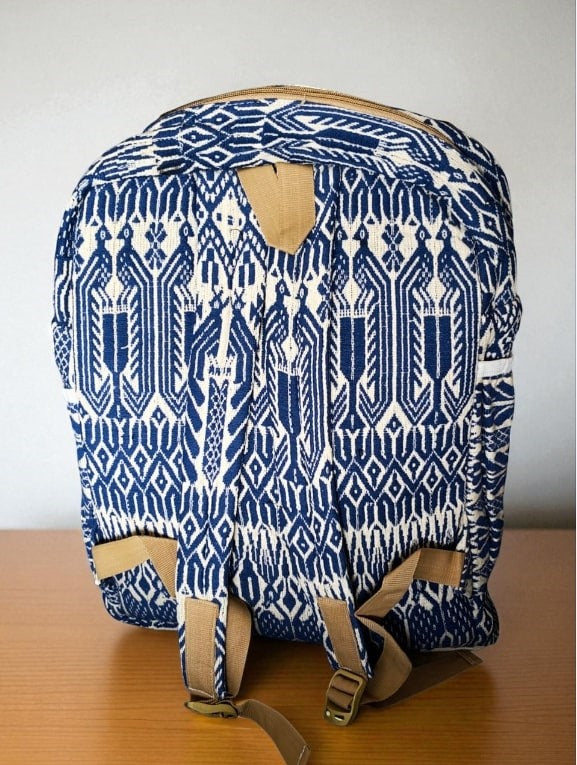 Tribal Print Hemp Backpack for Men & Women | Stylish Eco-Friendly School, Travel Bag & Laptop Bag
