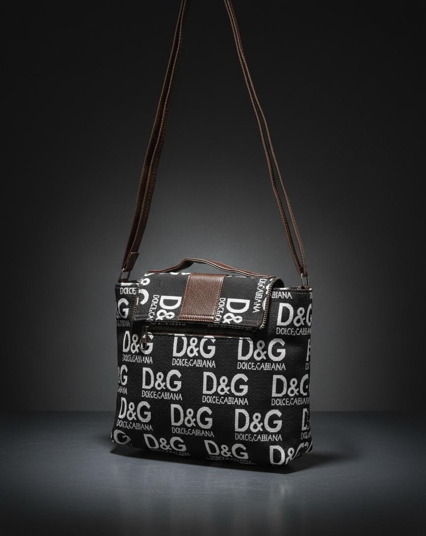 Trendy D&G Inspired Black & Brown Sling Bag for Women | Stylish Crossbody Shoulder Bag | Premium Casual Handbag for Daily Use-Sling Bag-NONO & LULI-NONO & LULI