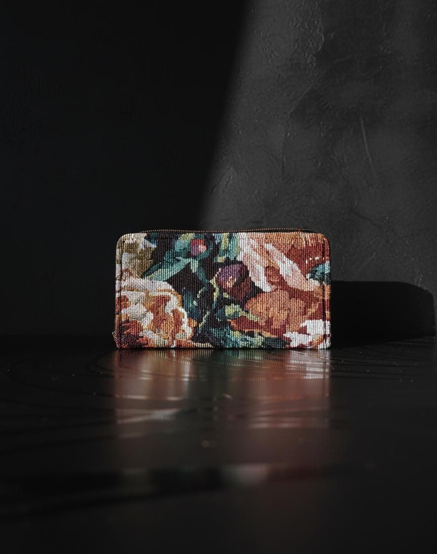 Stylish Logo Style Print Shoulder Bag & Geometric Clutch Combo for Women | Trendy Canvas Handbag with Matching Wallet Set (Pack of 2)