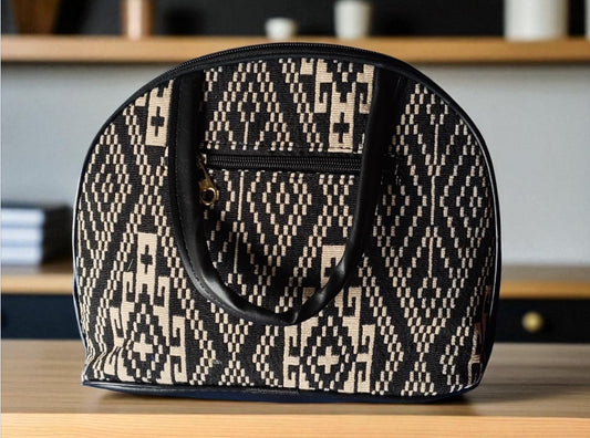 Ethnic Printed Handbag for Women | Designer Ladies Purse with Spacious Zip Pocket