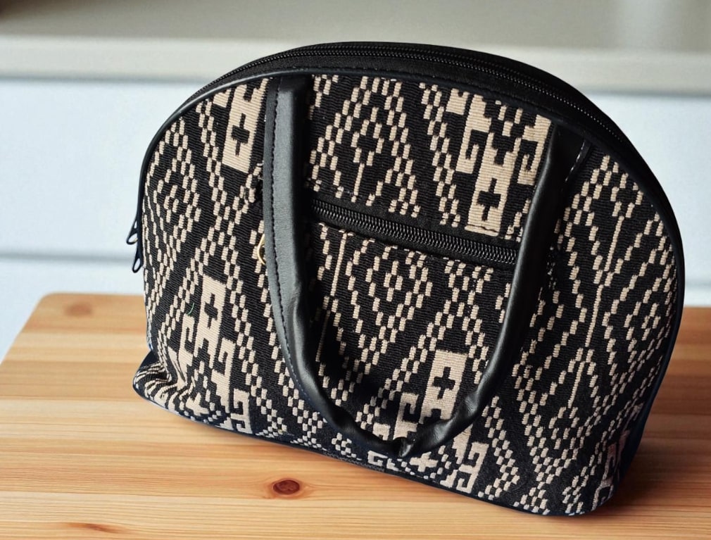 Ethnic Printed Handbag for Women | Designer Ladies Purse with Spacious Zip Pocket