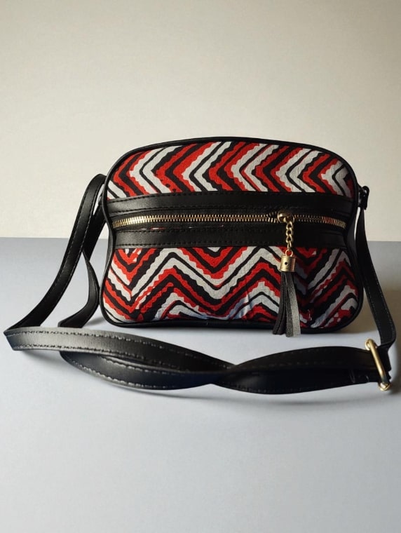 Stylish Red Ikkat Sling Bags for Women – Trendy & Spacious