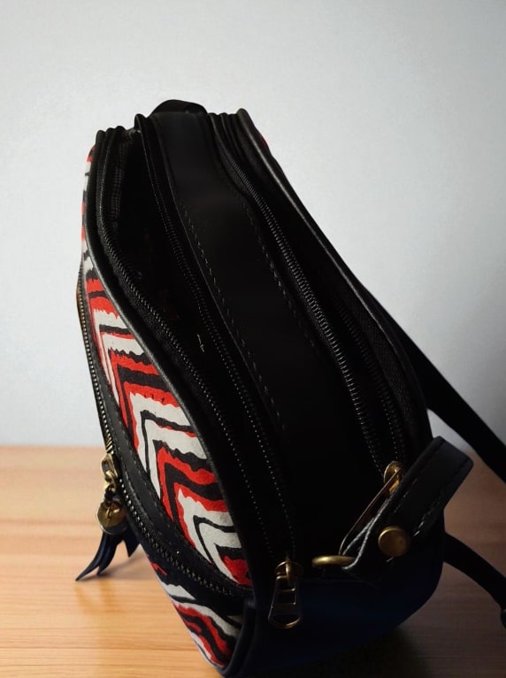 Stylish Red Ikkat Sling Bags for Women – Trendy & Spacious