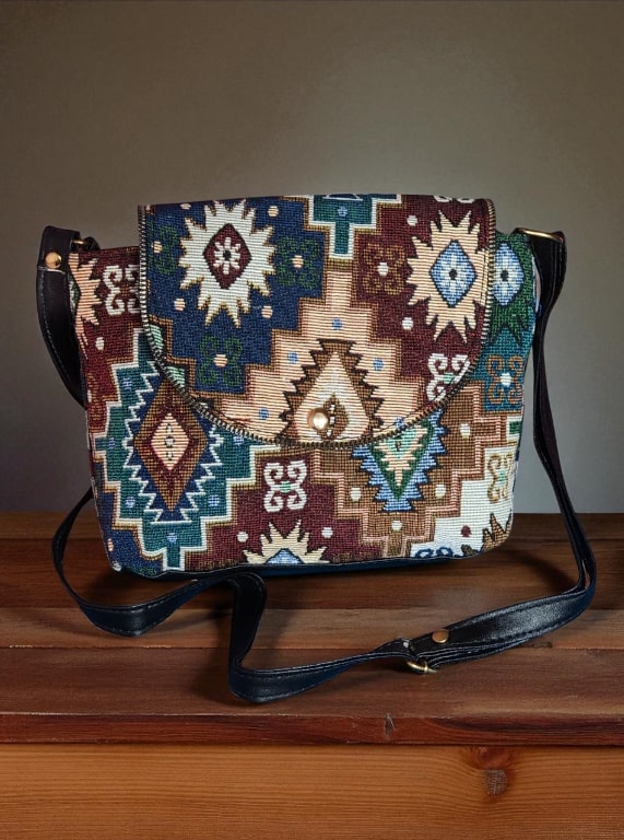 Vibrant Tapestry Sling Bag for Women | Ethnic Boho Crossbody Purse