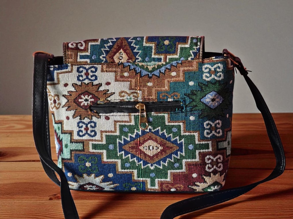 Vibrant Tapestry Sling Bag for Women | Ethnic Boho Crossbody Purse
