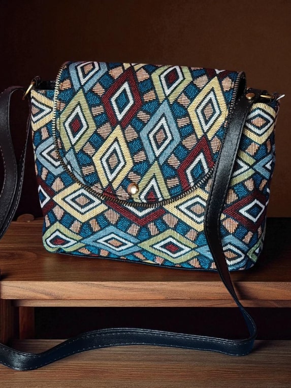 Vibrant Tapestry Sling Bag for Women | Stylish Boho Crossbody Purse