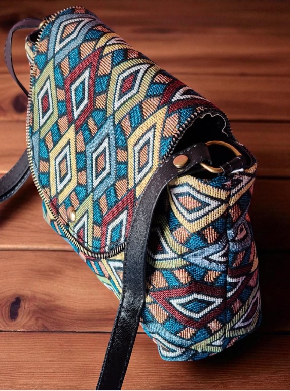 Vibrant Tapestry Sling Bag for Women | Stylish Boho Crossbody Purse