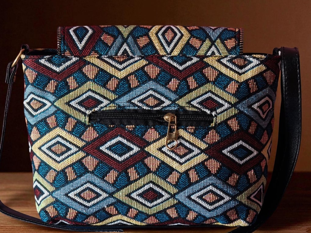 Vibrant Tapestry Sling Bag for Women | Stylish Boho Crossbody Purse