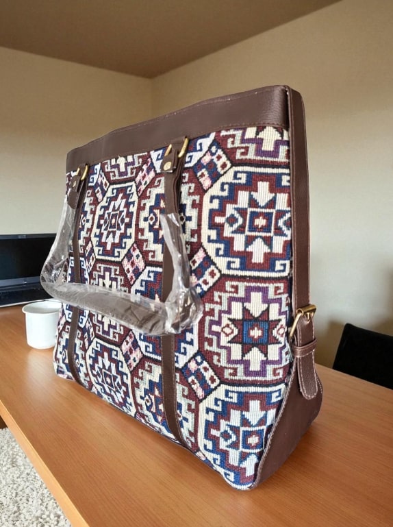 Premium Jacquard Tote Bag for Women | Spacious Handbag with Trendy Ethnic & Geometric Design | Stylish Office, College & Travel Bag