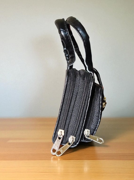 Stylish Black PU Leather Handbag for Women – Mini Top Handle Office & Casual Bag