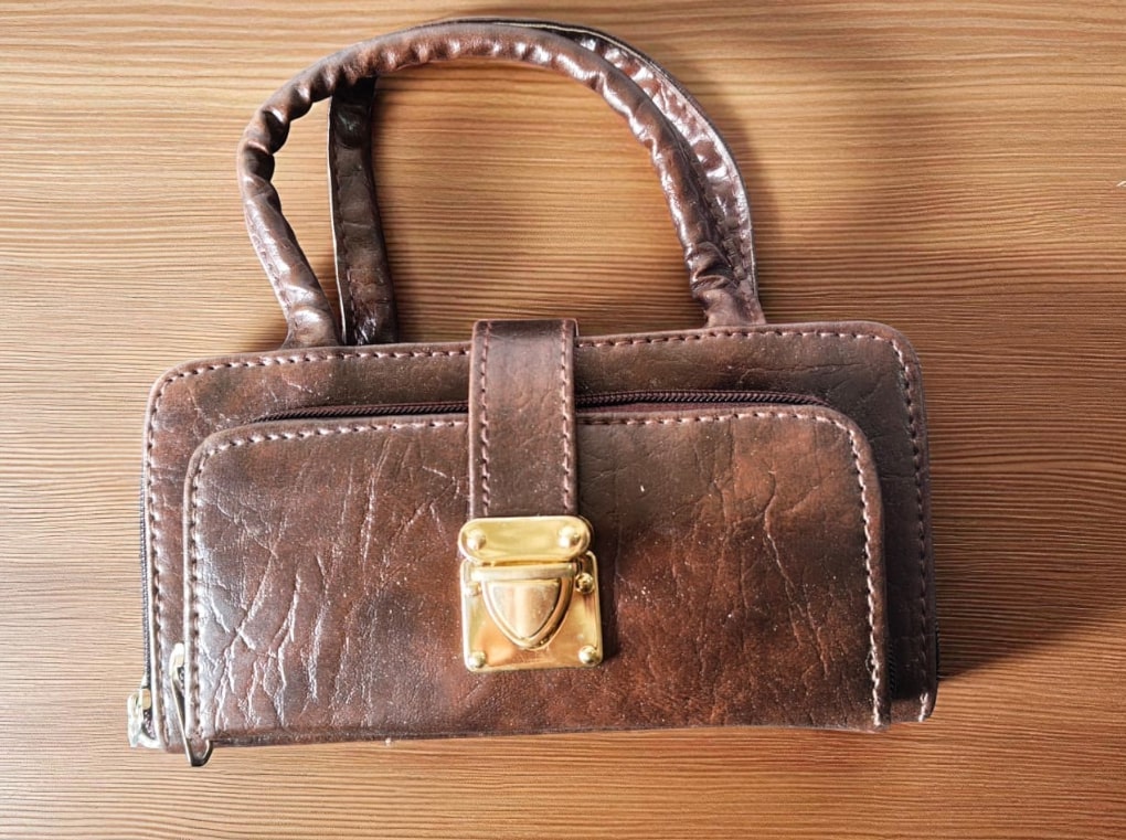 Stylish Brown PU Leather Handbag for Women – Mini Top Handle Office & Casual Bag