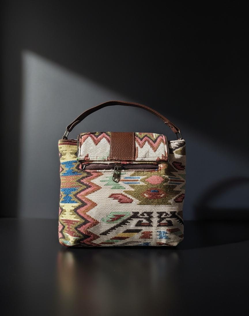 Trendy Ethnic Print Sling Bag for Women | Stylish Boho Crossbody Shoulder Bag | Premium Handmade Canvas Bag for Daily & Travel Use-Sling Bag-NONO & LULI-NONO & LULI