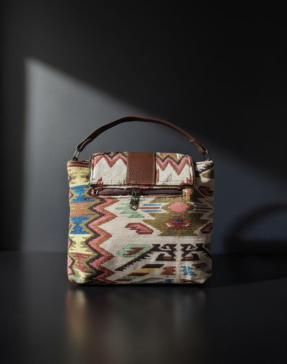 Trendy Ethnic Print Sling Bag for Women | Stylish Boho Crossbody Shoulder Bag | Premium Handmade Canvas Bag for Daily & Travel Use-Sling Bag-NONO & LULI-NONO & LULI