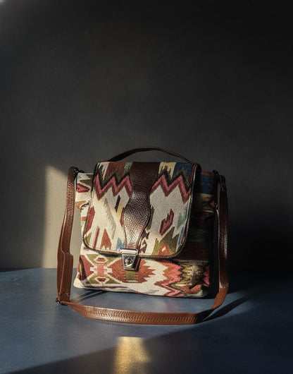 Trendy Ethnic Print Sling Bag for Women | Stylish Boho Crossbody Shoulder Bag | Premium Handmade Canvas Bag for Daily & Travel Use-Sling Bag-NONO & LULI-NONO & LULI