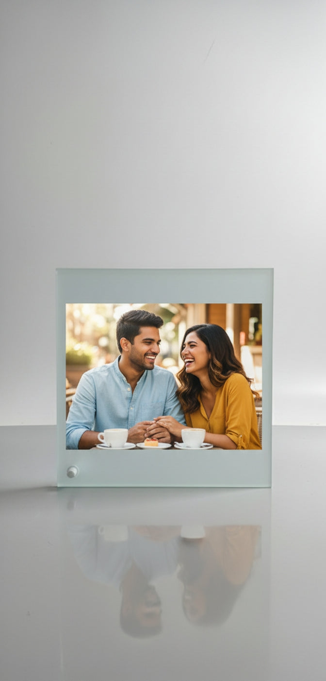 Customized Photo Frame | Personalized Photo Frame with Your Family Picture | Glass Photo Frame for Home Decor & Gifting | Photo Frame for Living Room & Bedroom