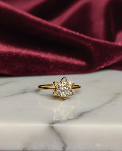 Dainty Diamond Star Ring | Gold Celestial Cluster Ring