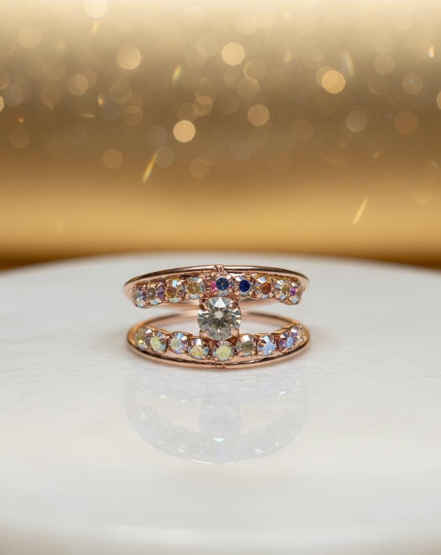 Elegant Women’s Crystal Rings | Adjustable | Trendy & Stylish Jewelry-Jewellery-NONO & LULI-NONO & LULI