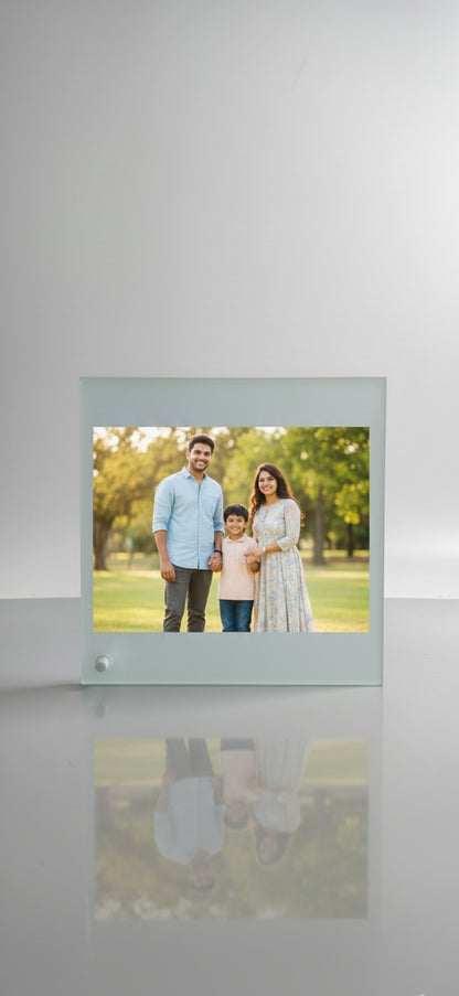 Customized Photo Frame | Personalized Photo Frame with Your Family Picture | Glass Photo Frame for Home Decor & Gifting | Photo Frame for Living Room & Bedroom