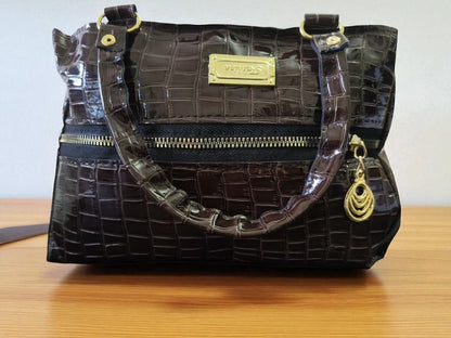 Premium PU Leather Croc-Texture Handbag for Women – Stylish Office & Casual