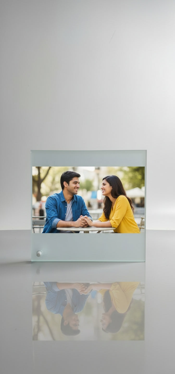 Customized Photo Frame | Personalized Photo Frame with Your Family Picture | Glass Photo Frame for Home Decor & Gifting | Photo Frame for Living Room & Bedroom