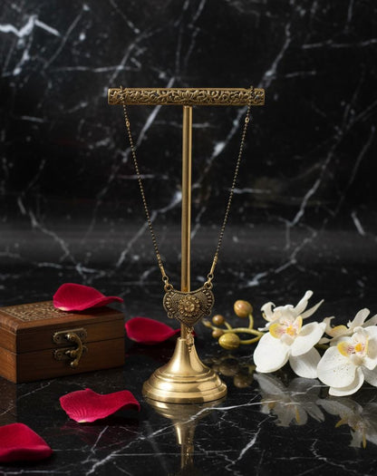 Traditional Gold-Toned Mangalsutra with Intricate Ethnic Pendant