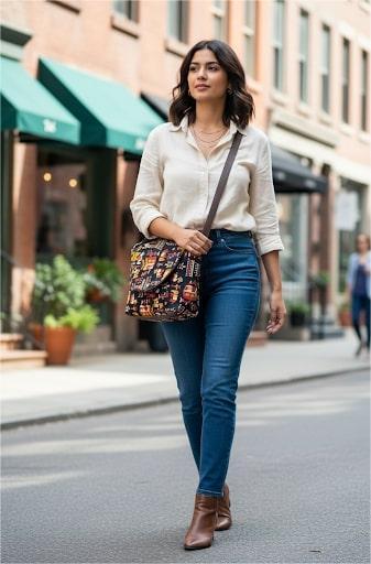 Stylish Ethnic Print Sling Bag | Women's Designer Boho Crossbody Purse
