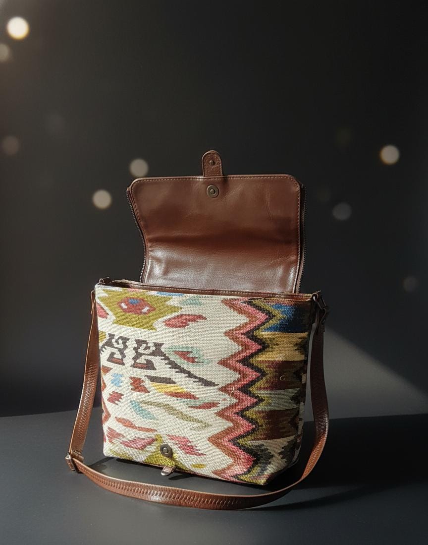 Trendy Ethnic Print Sling Bag for Women | Stylish Boho Crossbody Shoulder Bag | Premium Handmade Canvas Bag for Daily & Travel Use-Sling Bag-NONO & LULI-NONO & LULI