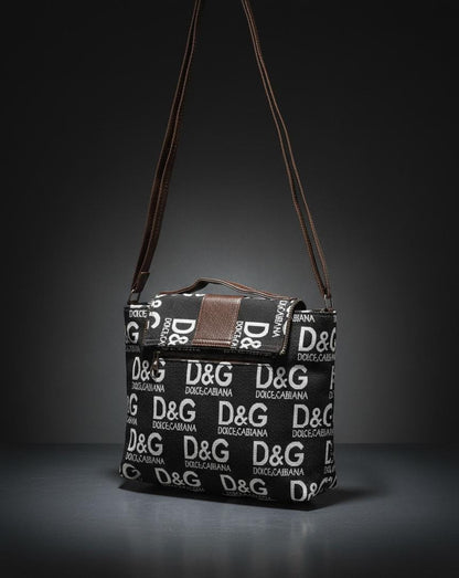 Trendy D&G Inspired Black & Brown Sling Bag for Women | Stylish Crossbody Shoulder Bag | Premium Casual Handbag for Daily Use-Sling Bag-NONO & LULI-NONO & LULI